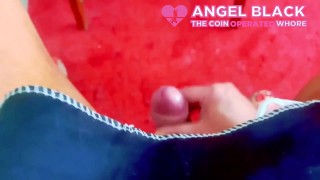 Sissy squirts her sterile load to interracial  porn angel scarlett black